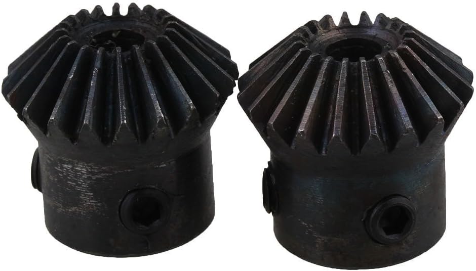 SGerste 45 Steel 20 Teeth 5mm Bore Tapered Bevel Gear Wheel Pack of 2