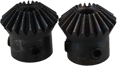SGerste 45 Steel 20 Teeth 5mm Bore Tapered Bevel Gear Wheel Pack of 2