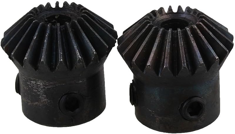 SGerste 45 Steel 20 Teeth 5mm Bore Tapered Bevel Gear Wheel Pack of 2