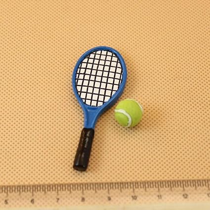 RONSHIN Mini Tennis Ball Racket Set Modeling for 1:12 Doll