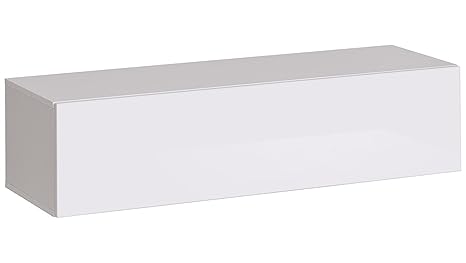 JUSTyou SWOTCH II Lowboard TV-Board Fernsehtisch (HxBxT): 30x120x40 cm Weiß Matt/Weiß Hochglanz