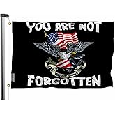 Swono American Eagle 3x5 Flag You Are Not Forgotten USA Flag Freedom Forever Flag Outdoor Flag Garden Yard Outdoor Outside Decorative Flag