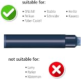 ONLINE Standard Black Ink Cartridges 6pk for Fountain Pens Rollerballs view 3