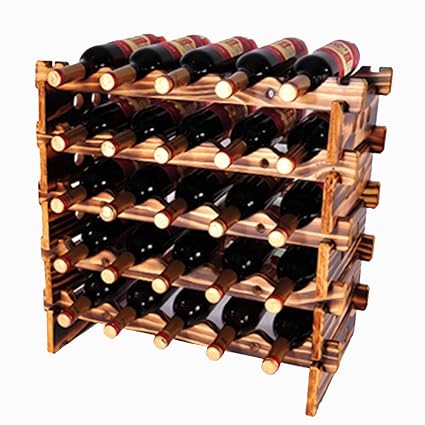 Basement Pantry Wine Cellar Cabinet 5 Tier Stackable Wine Rack