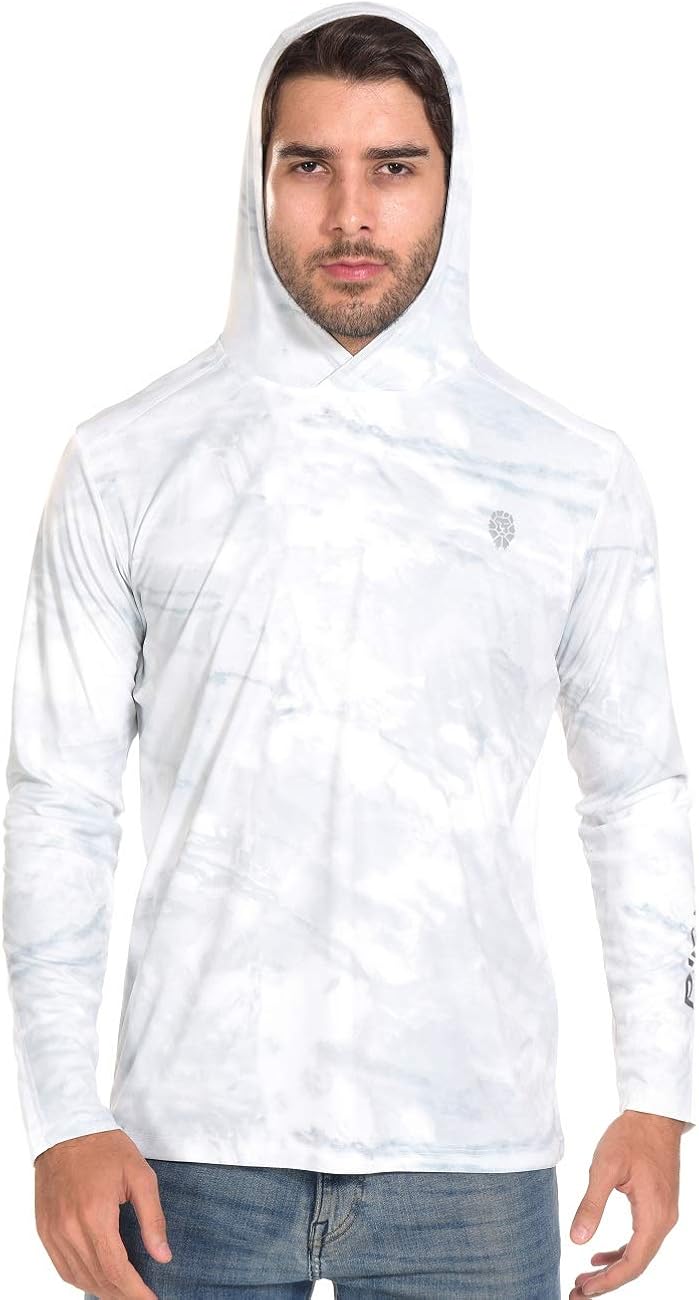 Fishing Shirts for Men Long Sleeve - Sun Protection SPF 50+ UV Tshirt Hoodies: Clothing