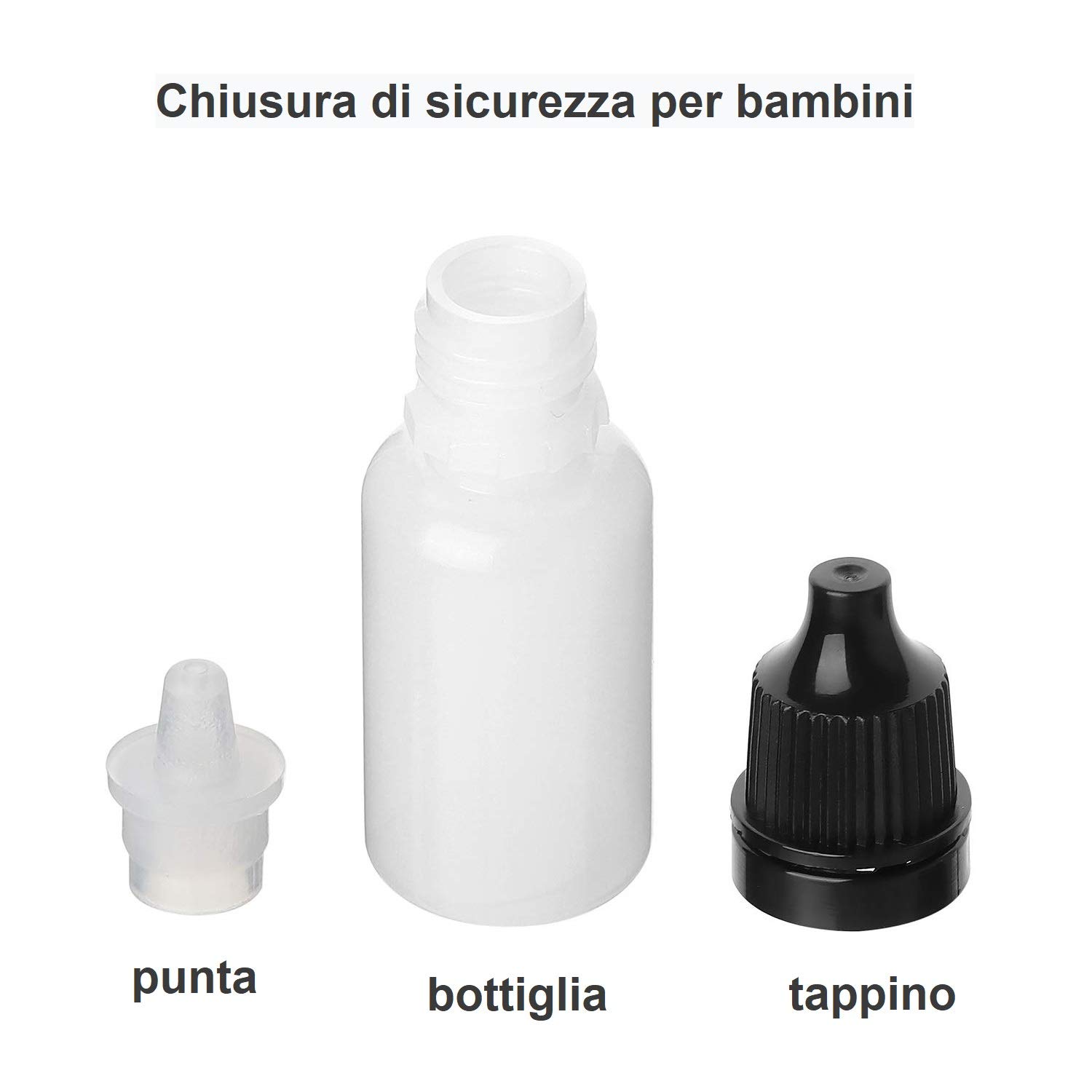 Hyber&Cara 50 Pcs 10ml Dropper Bottle Plastic Squeeze Bottle Eye Liquid Dropper with Tamper Evident Screw Top - Image 5