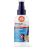 Vetnique Glandex Medicated Dog Butt Wipes or Spray for Dog Scooting - Topical Anti Itch Skin Relief for Soothing Inflamed Anal Glands in Dogs & Cats - Fast Acting Formula (4oz Spray)