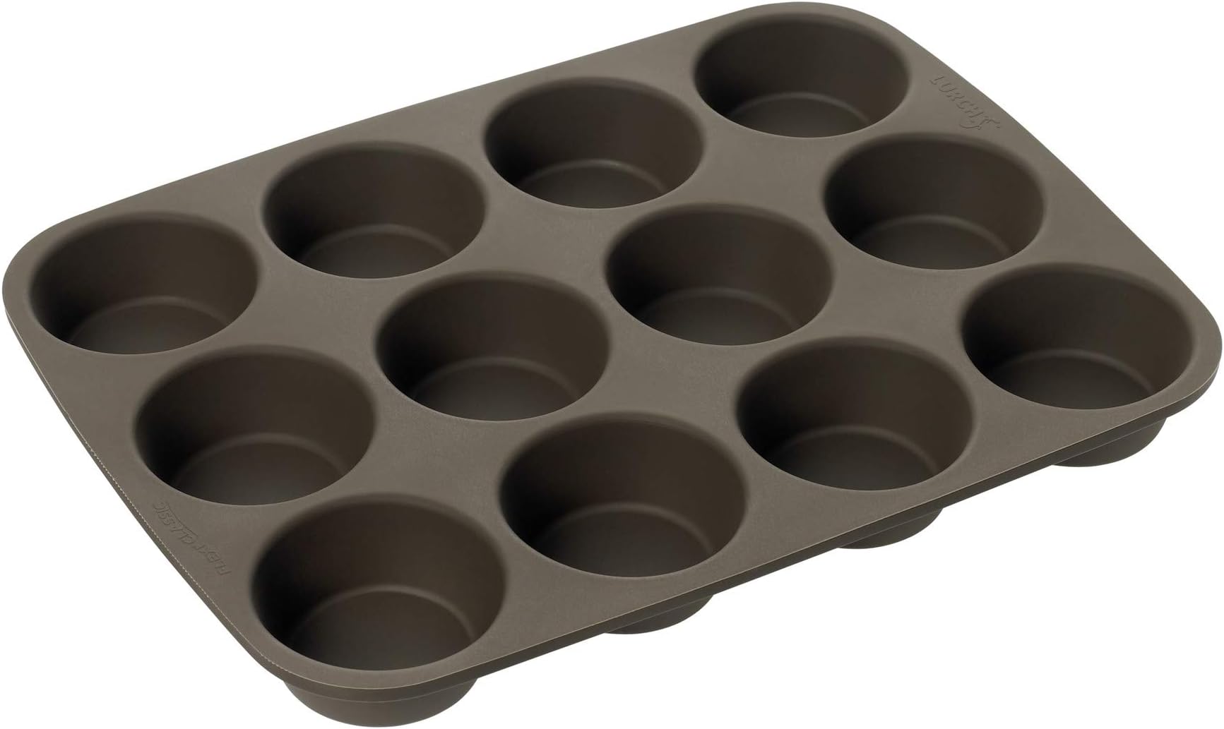 LURCHGermany Flexiform Silicone Muffin Pan With 12 Nonstick Molds - Brown