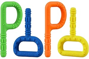 NEARBYME 4Packs Sensory Chew Toys - P & T Shape Silicone Sensory Oral Motor Chew Toys for Autistic Children, Providing Relief for Autistic Chewers, ADHD, SPD, Oral Motor Stimulation or Special Needs