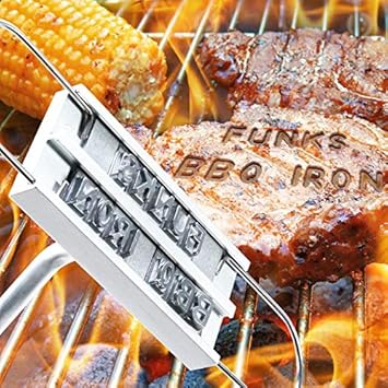 【クリックで詳細表示】funks BBQ IRON バーベキュー アイロン 焼印 アルファベット文字の焼印 焼きごて