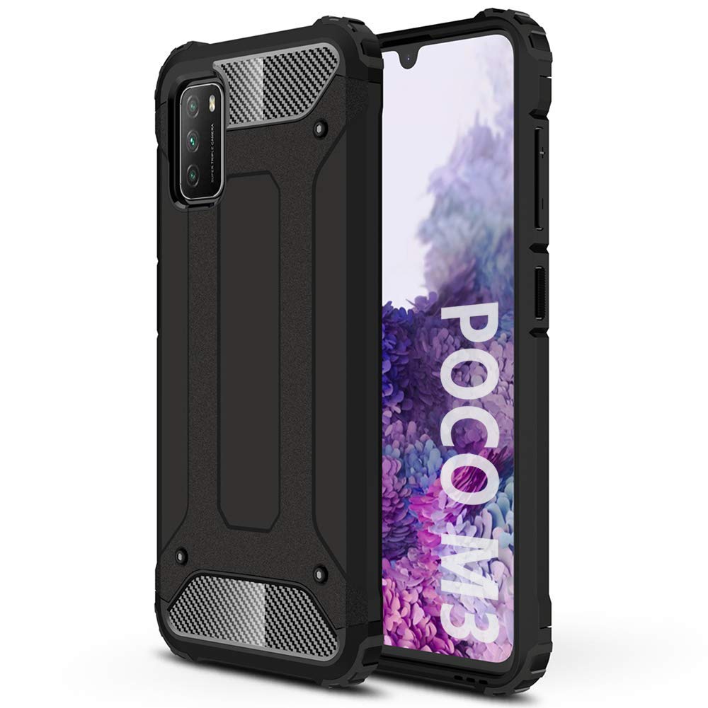 Lustree Back Cover for Xiaomi Poco M3(Plastic/Black) Amazon.in Electronics