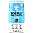 Lakanto Monk Fruit Extract Drops Liquid Sweetener - Zero Calorie, Zero Sugar, Keto Drink Sweetener, Sugar Substitute, On the Go, Tea, Coffee, Smoothies - Vanilla 1.76 Fl Oz (Pack of 1)
