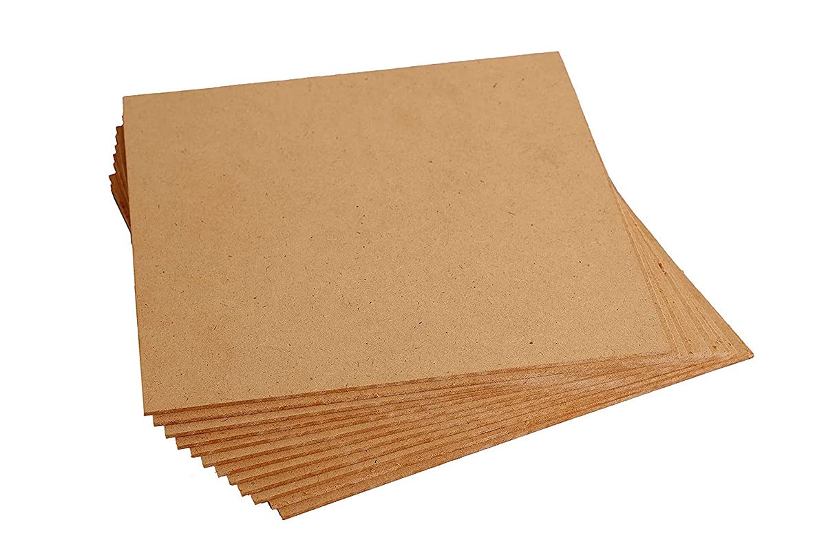 Laser Krafft Wooden MDF Board Square Sheets for Arts & Crafts (4"x4"12