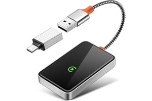 YIPOCKY Wireless CarPlay Adapter, Converts Wired to Wireless CarPlay Dongle, Plug & Play Stable Connection, Carplay Wireless Adapter for Cars from 2017 & for Apple iPhone iOS 10+ Android 11.0+