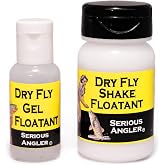 Dry Fly Gel Floatant and Shake Powder Floatant Combo Pack. These Premium Products Can be Used Separately, or in Combination Using the Gel as a Primer for the Shake Powder Made in the USA.