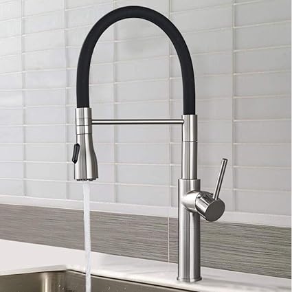 Faucet Brushed Nickle Kitchen Faucet Pull Out 2 Function Switch