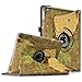 Fintie iPad Air 2 Case - 360 Degree Rotating Stand Case with Smart Cover Auto Sleep / Wake Feature for Apple iPad Air 2 (iPad 6) 2014 Model, Vintage Map