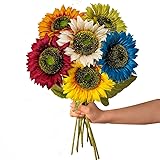 Plobach 6PCS Artificial Sunflowers Flowers Vintage