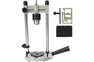 ROONOVA: Angle Drill Guide | Portable Drill Press Stand | Strong Aluminum Alloy | Multi-Angle Adjustable Guide with Chuck | Portable & Lightweight | Complete with Credit Card Tool