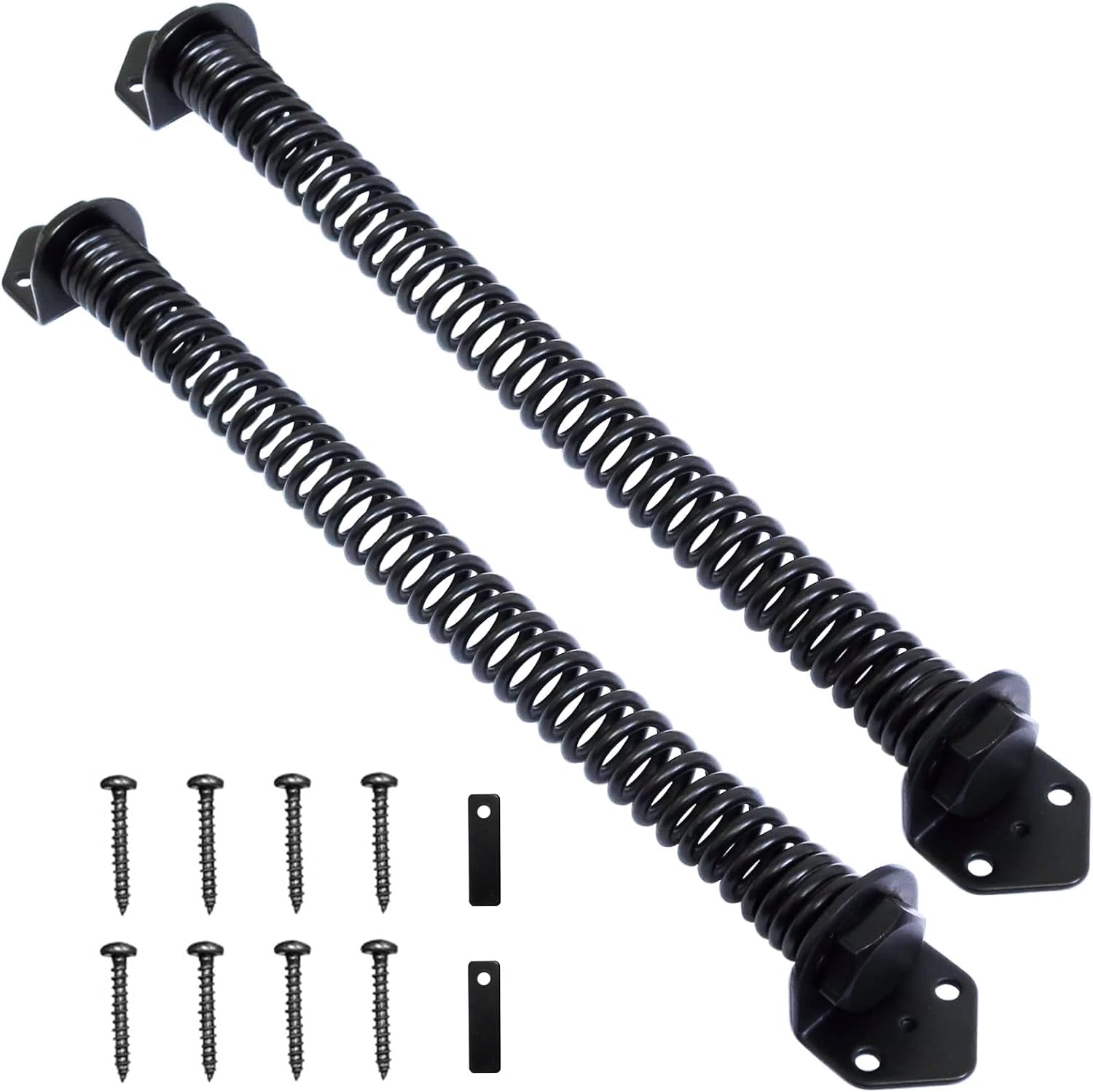 2X Heavy Duty Gate Door Self Closing Spring Automatic Gate Closure Door Closer for Wooden Garden Vinyl Fence (35.5cm)