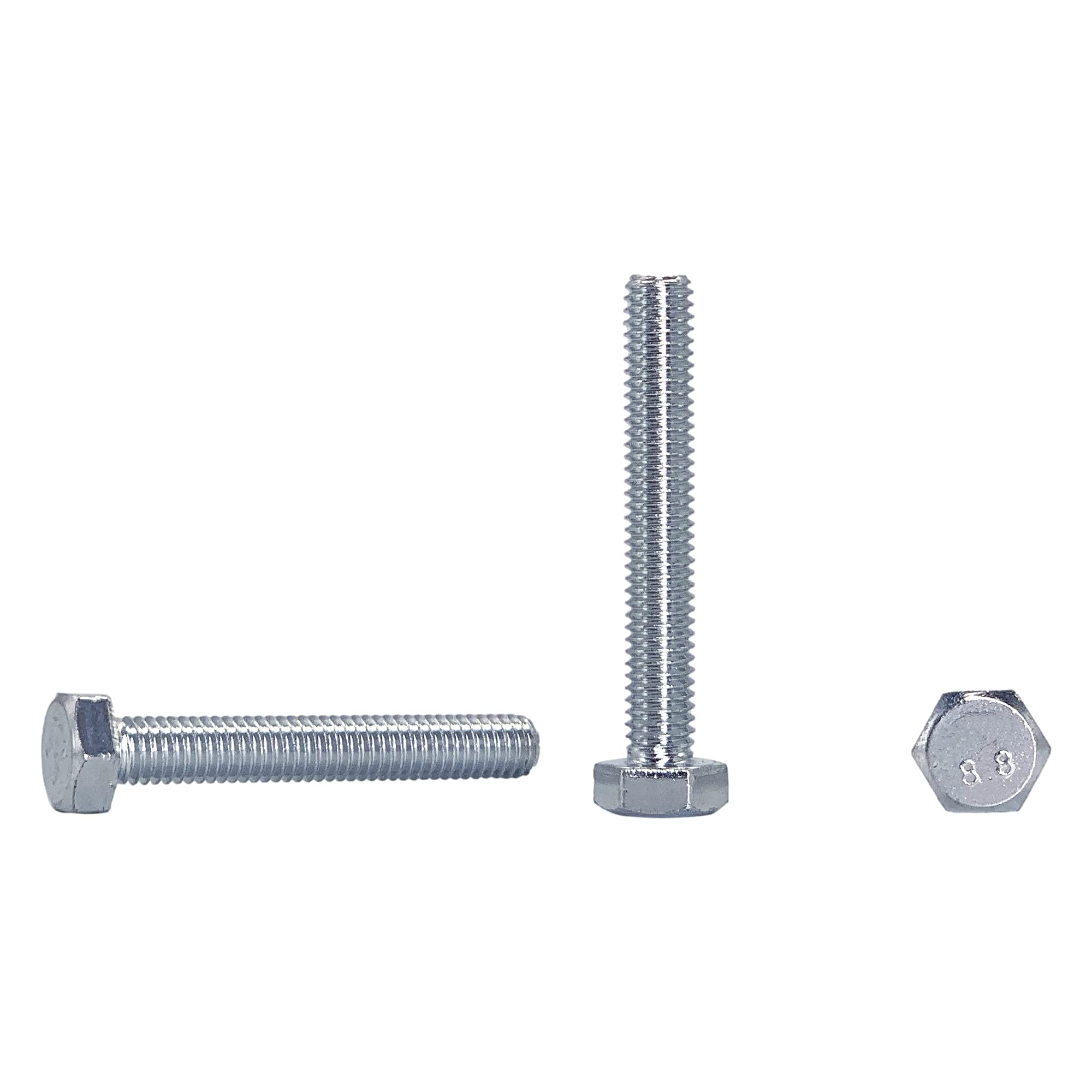 (Pack of 60 pcs) DIN 933 Zinc Plated Steel Hexagon Bolts M6 x 40 mm 8.8 Grade, Hex Screws, Fully Threaded, Hex Head, Tap Bolt (60, M6 x 40 mm)