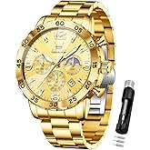 OLEVS Watch for Men Simple Business Dress Analog Stainless Steel Waterproof Luminous Date Easy Read Men Wrsit Watch