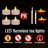 Nancia Battery Operated Flameless Tea Lights 24 Pack Warm Flicker view 6