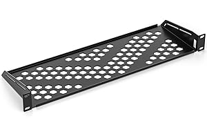 ATOM NEXUS 1U Rack Shelf, Vented Cantilever Universal Rack Mount Shelf, 6" Deep, Heavy-Duty Server Rack Shelf for 19" Equipment Rack & Cabinet, 40 lbs Capacity
