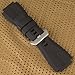 Infantry 24mm Black Military Silicone Rubber Mens Sports Watch Band Strap