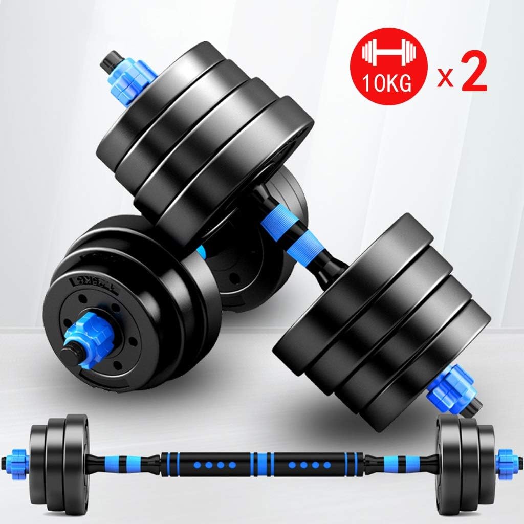 Amon 5KGX2,7.5KGX2,10KGX2 Exercise & Fitness Dumbbells Adjustable Barbell Lifting Dumbbells Weight Set Supplies for Exercise, Workout, Weight Loss, Body Building (Color : 10KGX2)