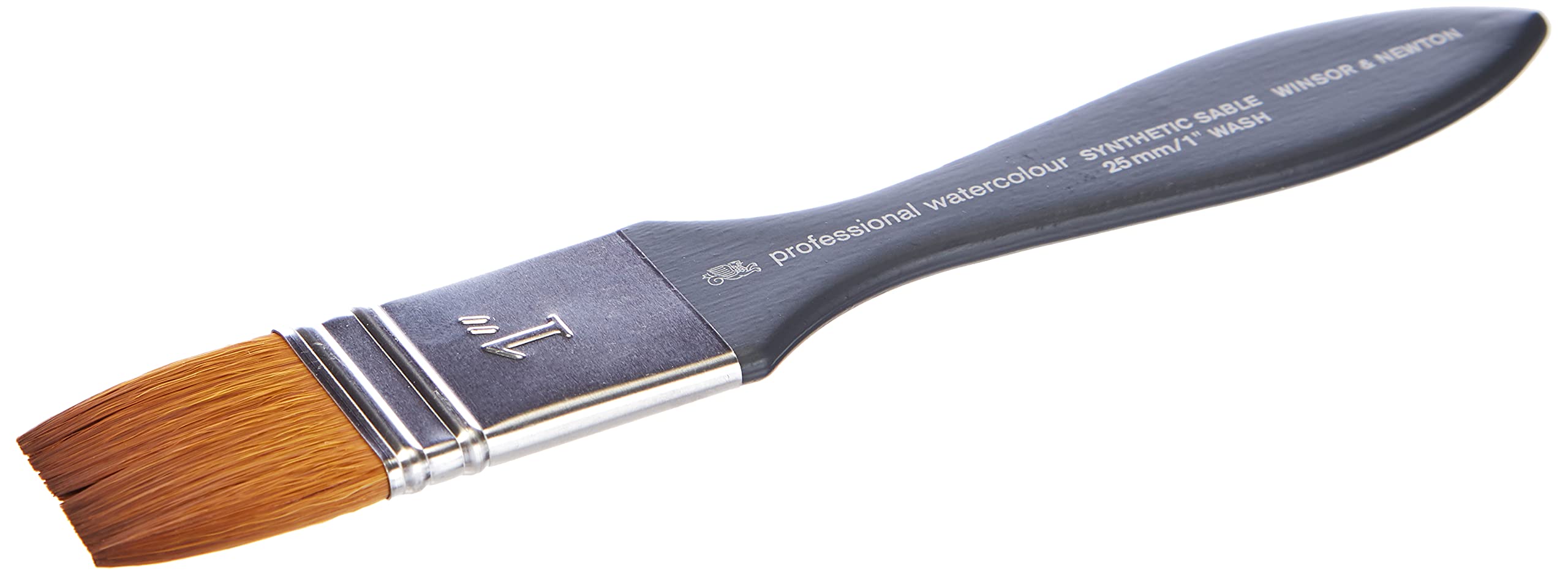 Winsor & Newton 5011925 Professional Watercolour Brush, Painting Brush for Watercolour Paints with Synthetic Fibres, Ergonomic Handle, Durable and Dimensionally Stable, Short Handle, Wash Brush, 1