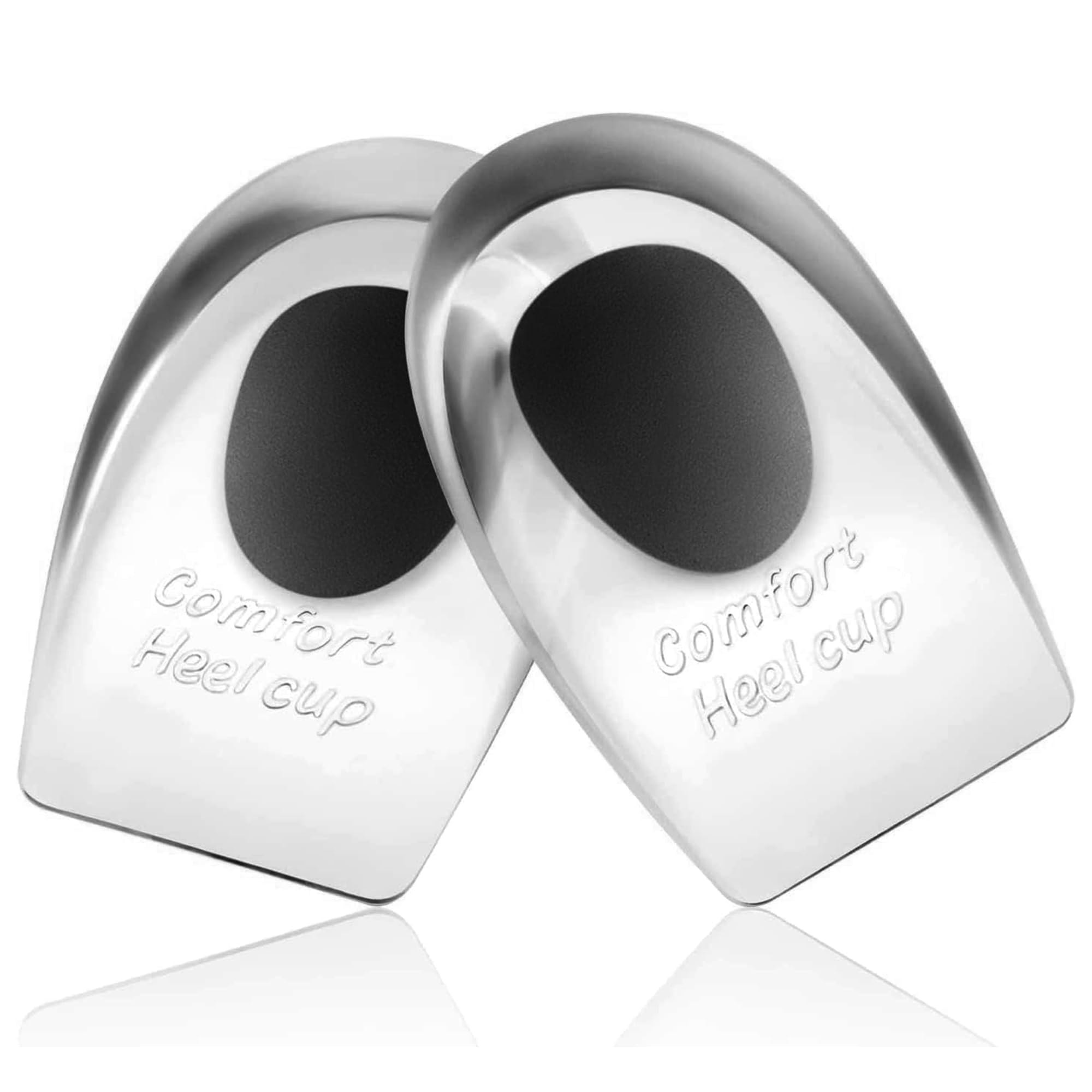 Photo 1 of Heel Cups for Achilles Tendonitis & Plantar Fasciitis - 2 Pack Gel Shoe Inserts for Heel Pain Relief, Arch Support, for Women & Men