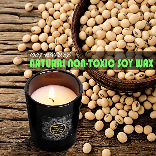 image for YIH Scented Candles Soy Candle, Anxiety Reducer Lemon, Lavender, Rose 