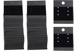 AWPEYE 120 Pcs Black Velvet Earring Display Cards, Plastic Earring Card Holder for Jewelry Accessory Display 1.65 x 2 inch
