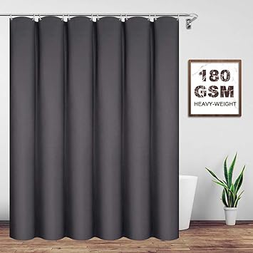 Amazon Com Vcvcoo Extra Long 86 Inch Charcoal Gray Bath Curtain