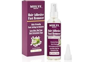 MIILYE BEAUTY Hair Adhesive Fast Remover 4oz/120ml, Tape in Extension Remover, Wig Glue Remover Spray to Remove Hair Tape and Wig Glue