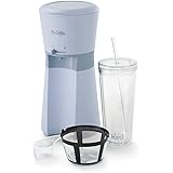 Mr Coffee Iced Coffee Maker with Reusable Tumbler and Coffee Filter Gray