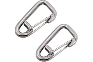 SHENGHUISS Spring Snap Hook Marine Grade 316 Stainless Steel Safety Quick Link Carabiner Heavy Duty Snap Hook Clip