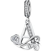 XOYOYZU Silver Letter Charm Fit for Pandora Charms Bracelet Alphabet Initial Dangle Charms Beads Jewelry Gifts for Women