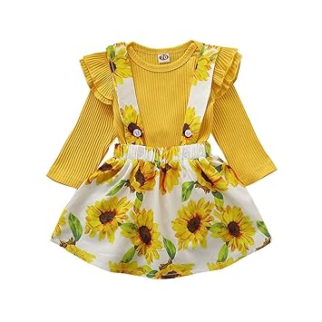 sunflower baby romper