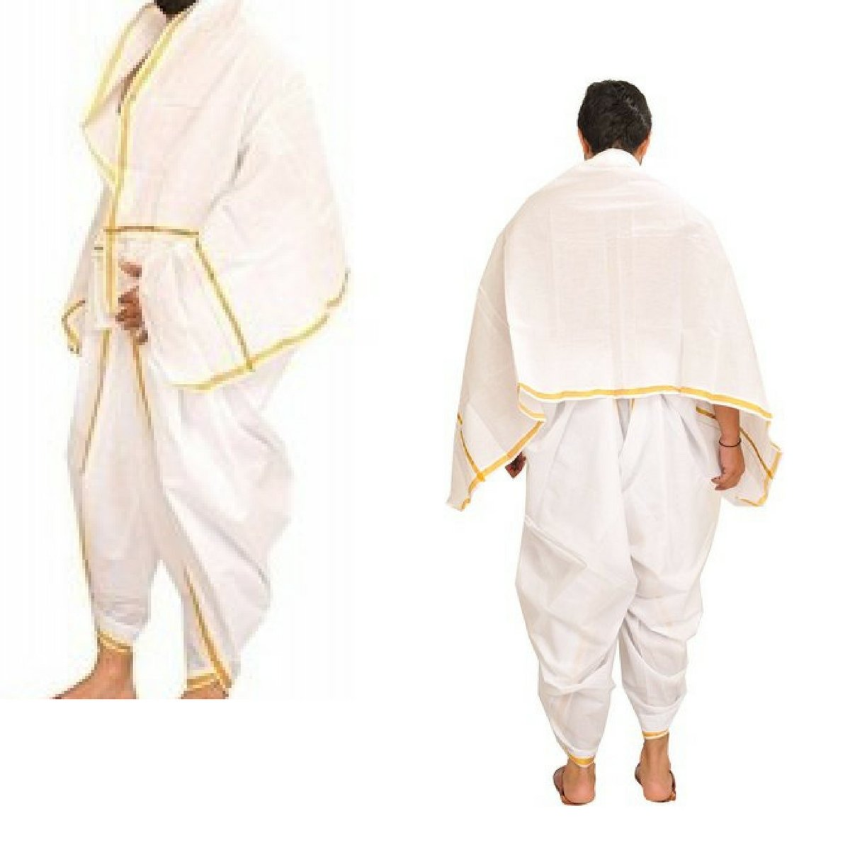 Infant Yogi™ Traditional Kasavu Shawl for Men, For Gift purpose to