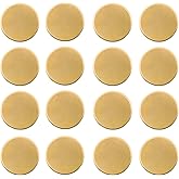 ABBECIAO Metal Stamping Blanks, 1 Inch /25mm Round Brass Tags Thick 16 Gauge Circle Brass Discs No Hole- Pack of 21