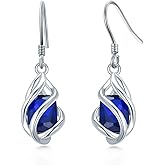 Seiyang Mother's Day Gifts May Birthstone Dangle Drop Earrings 925 Sterling Silver Valentine's Day Birthday Anniversary Fine Jewelry Gifts for Women Girls