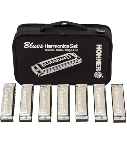 Paquete de 7 armónicas Hohner 1501/7 Blues Band : Musical