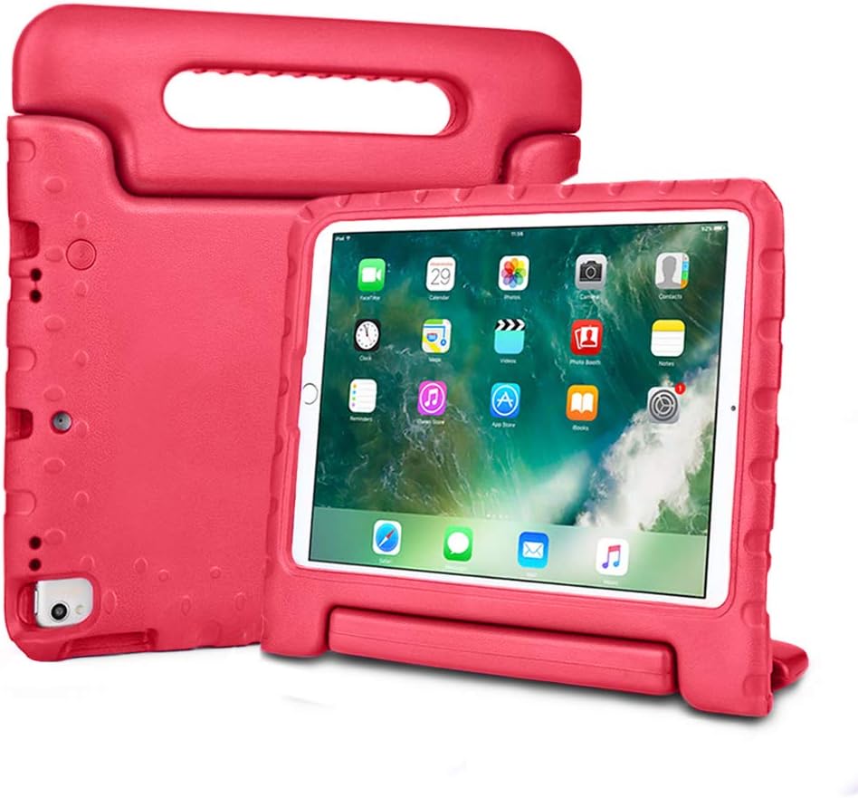Bolete iPad 10.2 inch 7th Generation/iPad Air 10.5" (3rd Gen) 2019 / iPad Pro 10.5 Case, Kids Friendly Lightweight Shockproof Convertible Handle Stand Cover fit Pad Air 10.5 2019, Red