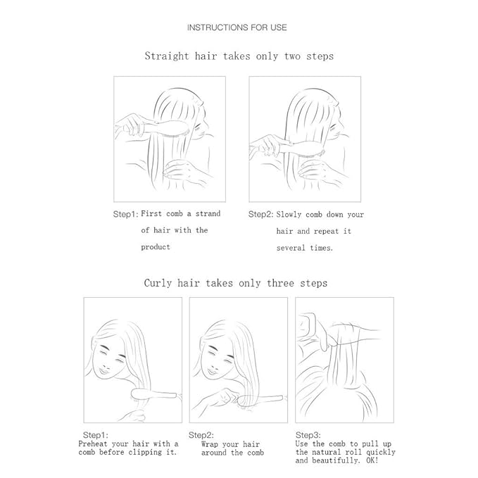 Amazon Com Mini Negative Ions Do Not Hurt Hair Straight Hair