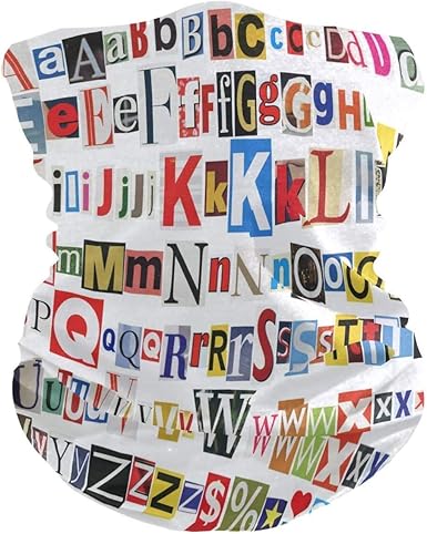 Keyboard coverBunte Alphabet Buchstaben Gesicht Sonne Winddichte Hals