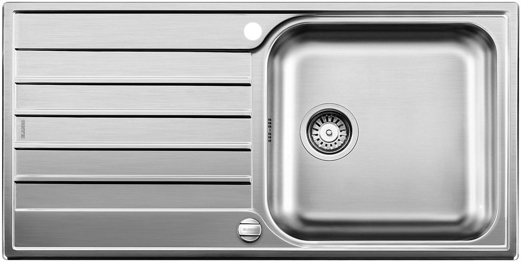 BLANCO Livit XL 6 S 518519 Kitchen Sink with XL Basin and Draining Zone Reversible Stainless Steel Brush Finish