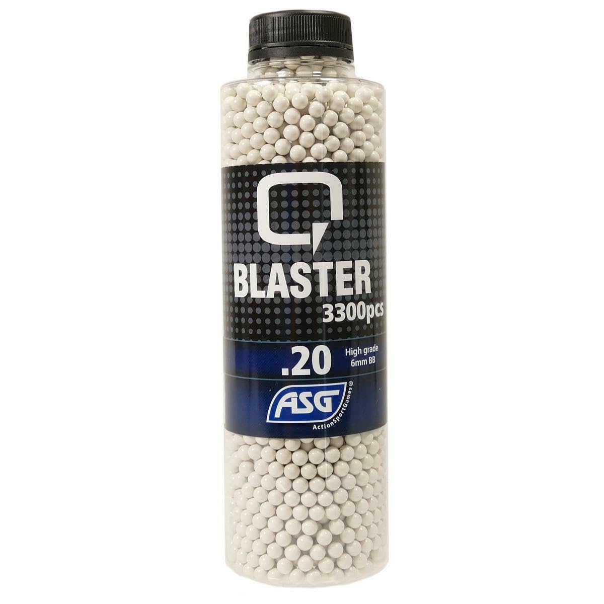 ASG Airsoft Q Bullet 0,20g BBโs 3300 Bottle Softair Pellets #19399 6mm