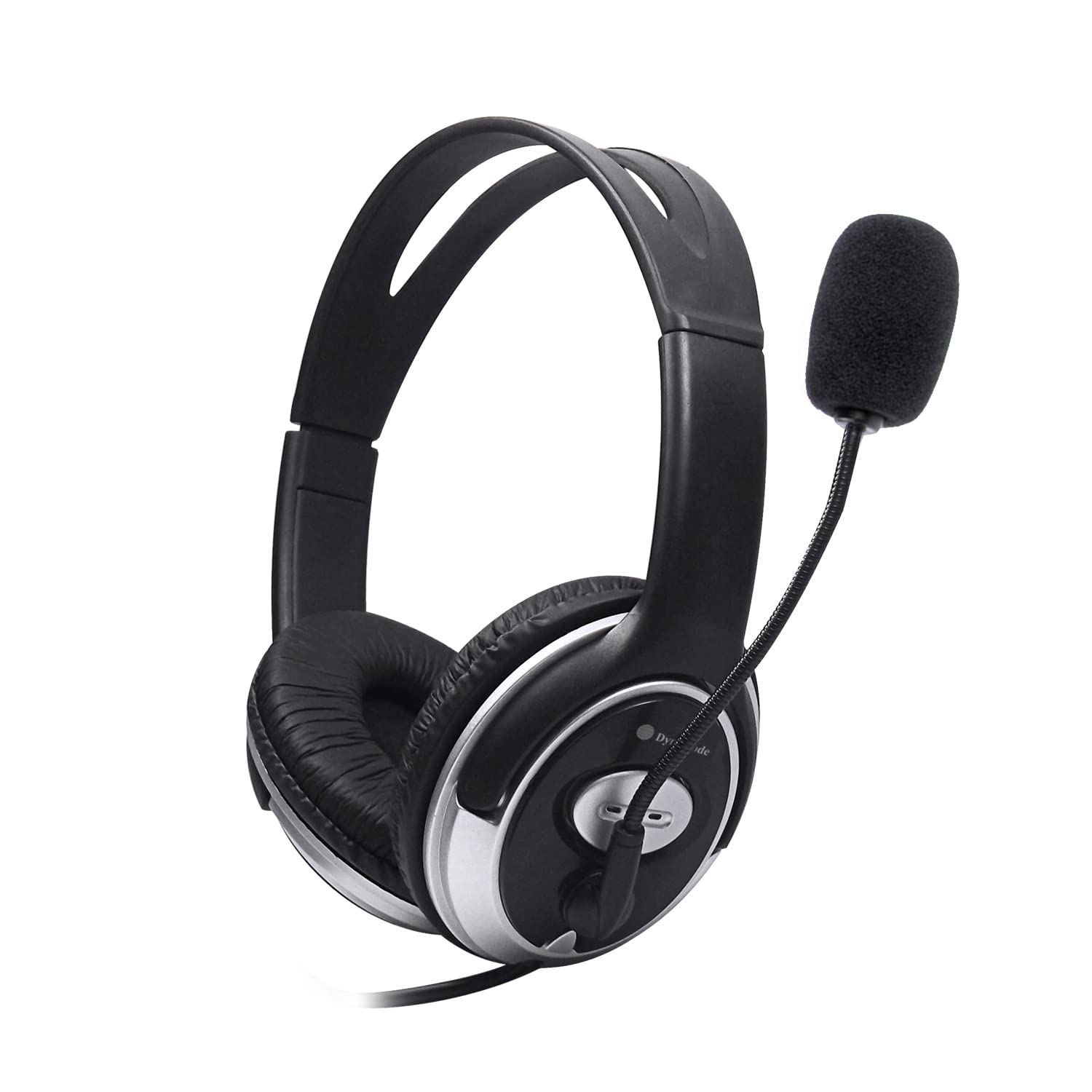 Dynamode Headset with Microphone - Wired Headphones for Computer, Laptop, Gaming, Office,Work - DH-660 3.5mm Jacks Blue/Black Adjustable Sound Cancelling Headphones for Skype, Chat, Calls, Streaming